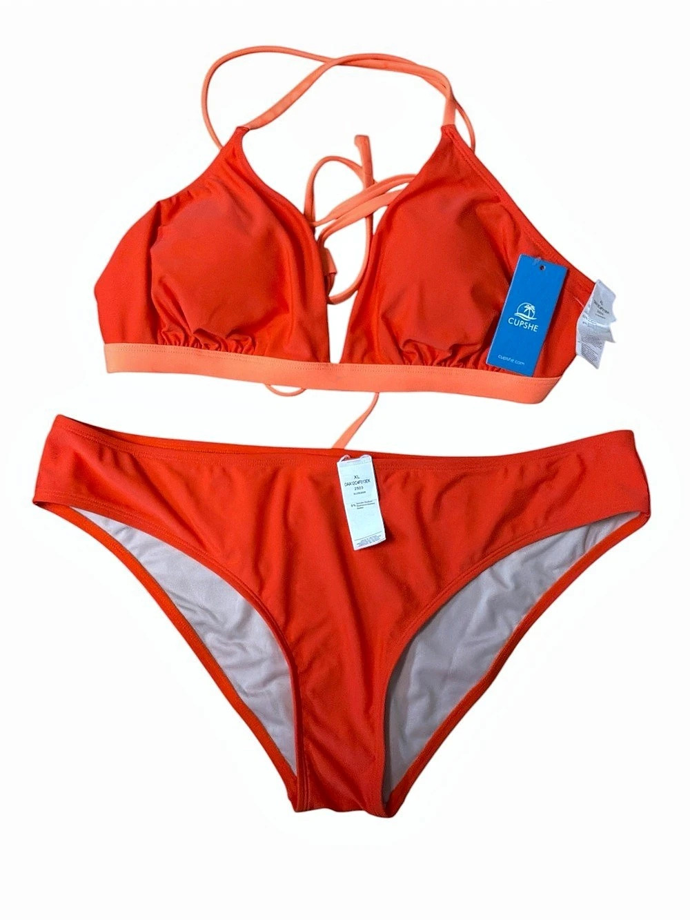 CUPSHE Bikini Set Orange XL NWT